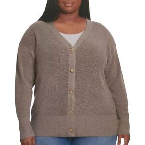 NWOT Ella Moss Women’s Khaki Tan Long Sleeve Button Cardigan- Size Large